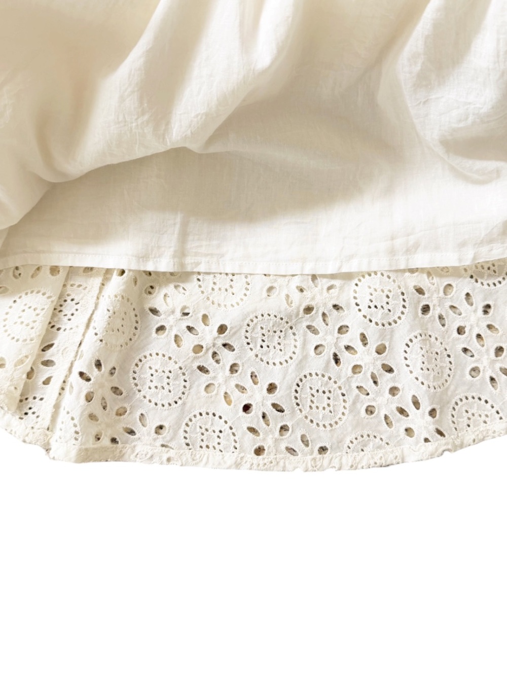 Cleobella Karina Eyelet Lace Ankle Dress in Ivory Size M - Picture 9 of 12